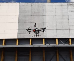 Завод “Енергія” випробував дрон для дезінфекції території