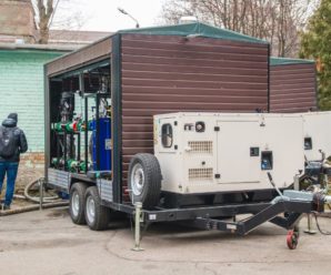 Київтеплоенерго розгорнуло дві мобільні котельні для забезпечення теплопостачанням однієї із найбільших лікарень Печерського району